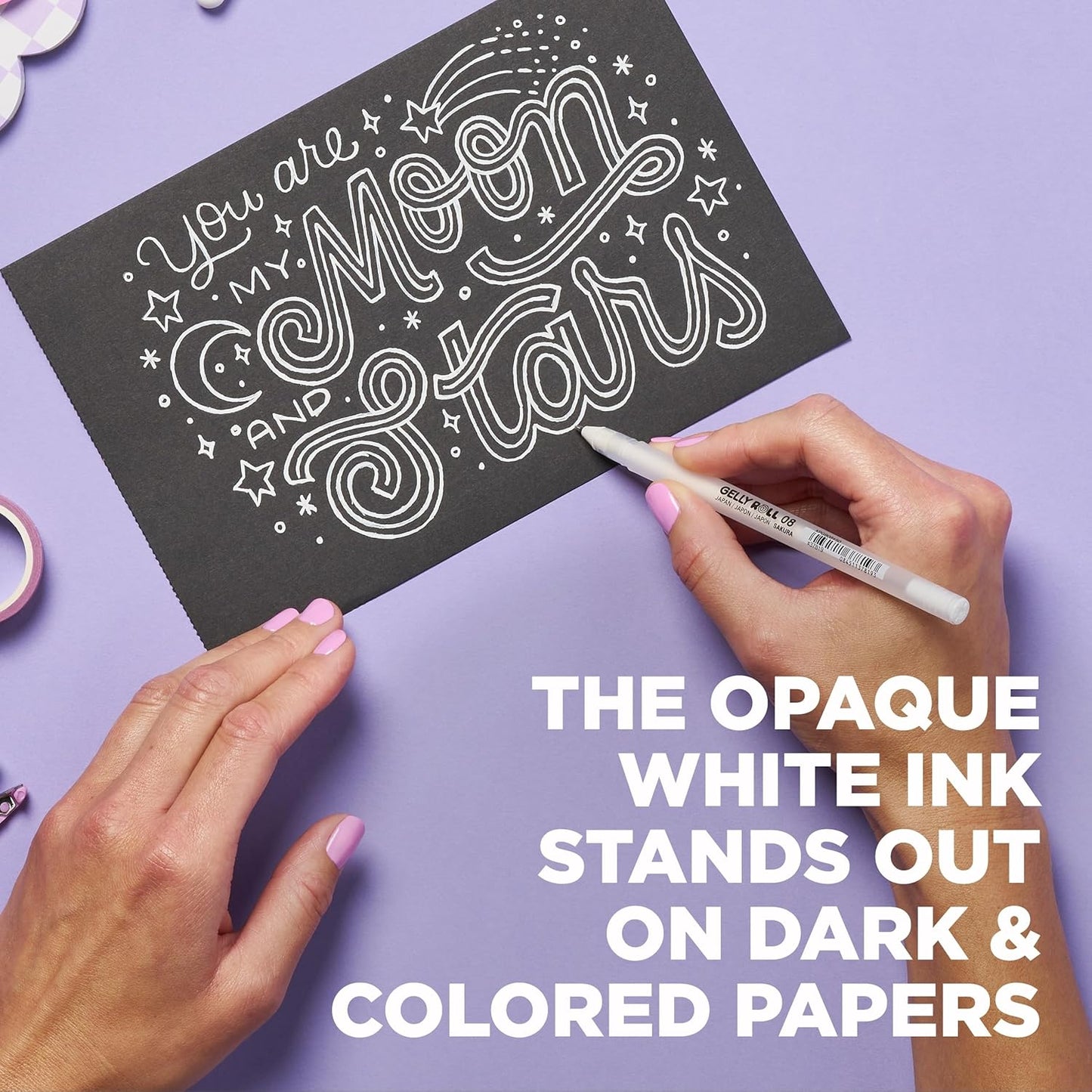 SAKURA Gelly Roll Gel Pens - Fine, Medium & Bold Tip Ink Pens for Journaling, Art, or Drawing - Classic White Ink - 05/08/10 Assorted Tip Sizes - 6 Pack