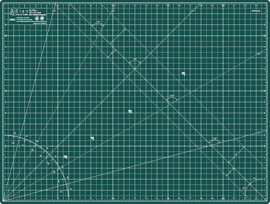 Elan Cutting Mat A2 Green, Self Healing Cutting Mat 18x24 Inch, 5-Ply Craft Board Green, Hobby Board for Crafts 18x24 Inch