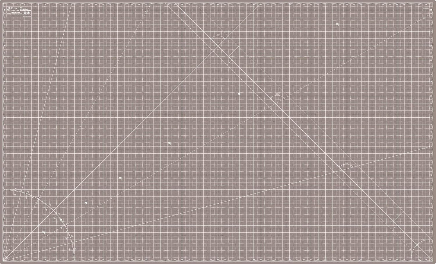 Elan Cutting Mat 36x60 Black & Taupe, Extra Large Self Healing Cutting Mat 36 x 60 Inch, 5-Ply Craft Board Black, Hobby Board for Sewing and Quilting