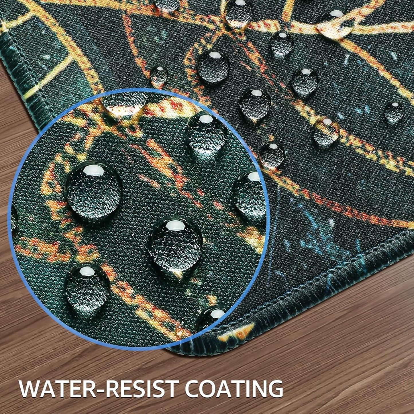 KTRIO Large Gaming Mouse Pad with Stitched Edges, Extended Mousepad with Superior Micro-Weave Cloth, Non-Slip Base, Water Resist Keyboard Pad for Gamer, Office & Home, 31.5x15.7in, Green Leaves