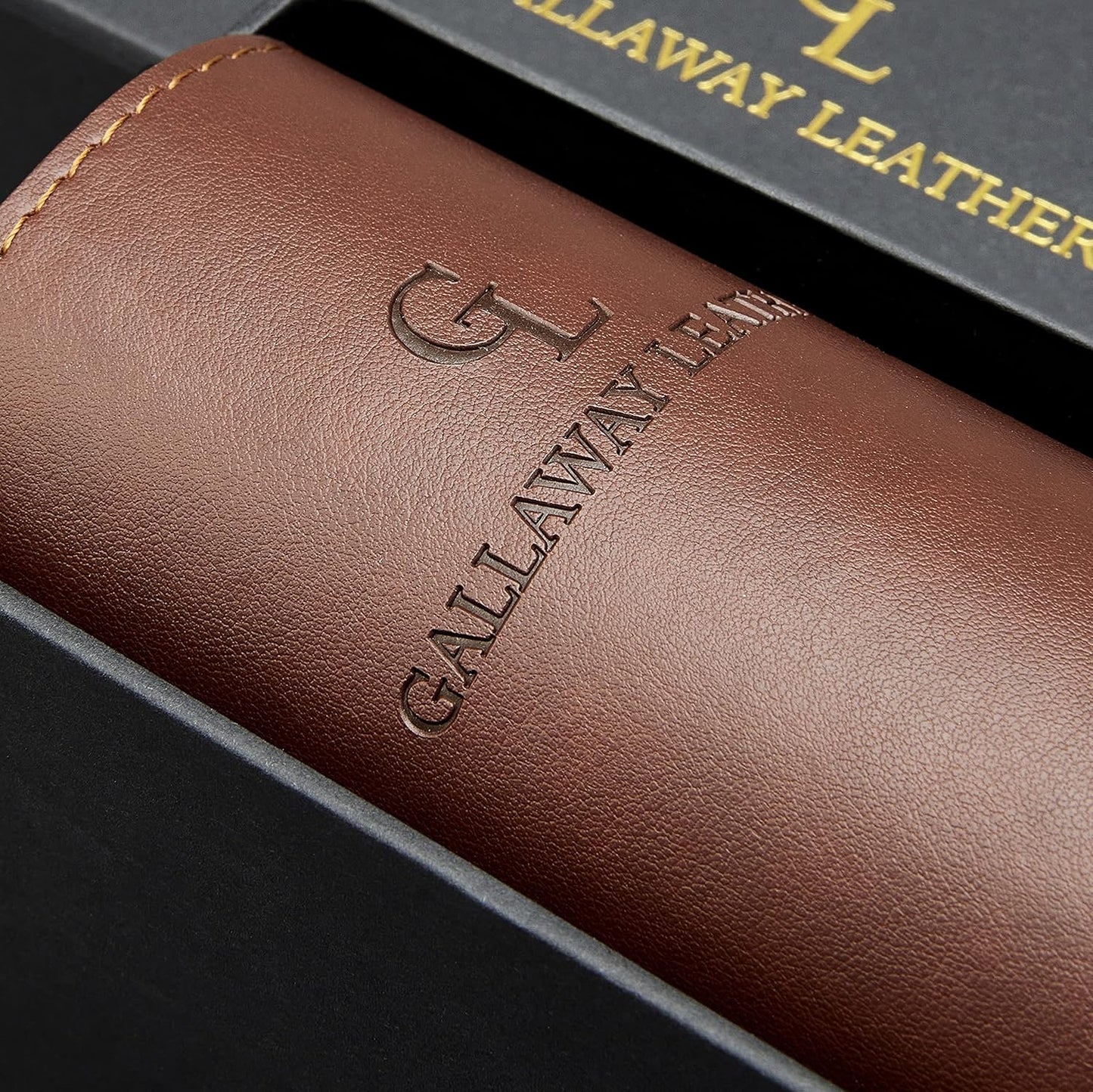 Gallaway Leather Desk Mat - Office Writing Pad, Medium 24" x 14" Dark Brown, Gift Ready Elegant Computer Desk Cover Protector