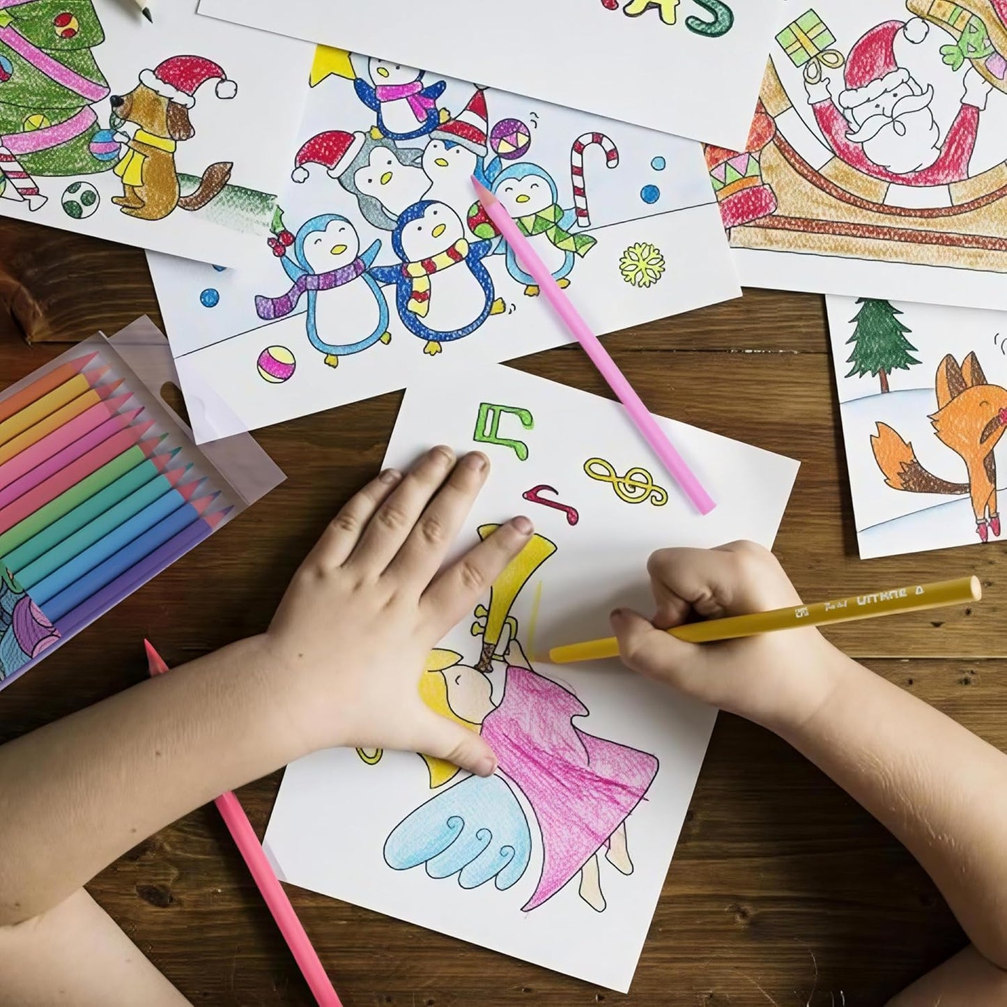 ECOTREE Stocking Stuffers, Macaron Colored Pencils, Soften Wood, Pastel Coloring for Adult and Kids, Art Supplies for School, Coloring, Drawing, Shading, 12 Count