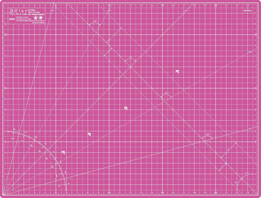 Elan Cutting Mat A2 Pink & Purple, Self Healing Cutting Mat 18x24 Inch, 5-Ply Craft Board Pink, Hobby Board for Crafts 18x24 Inch