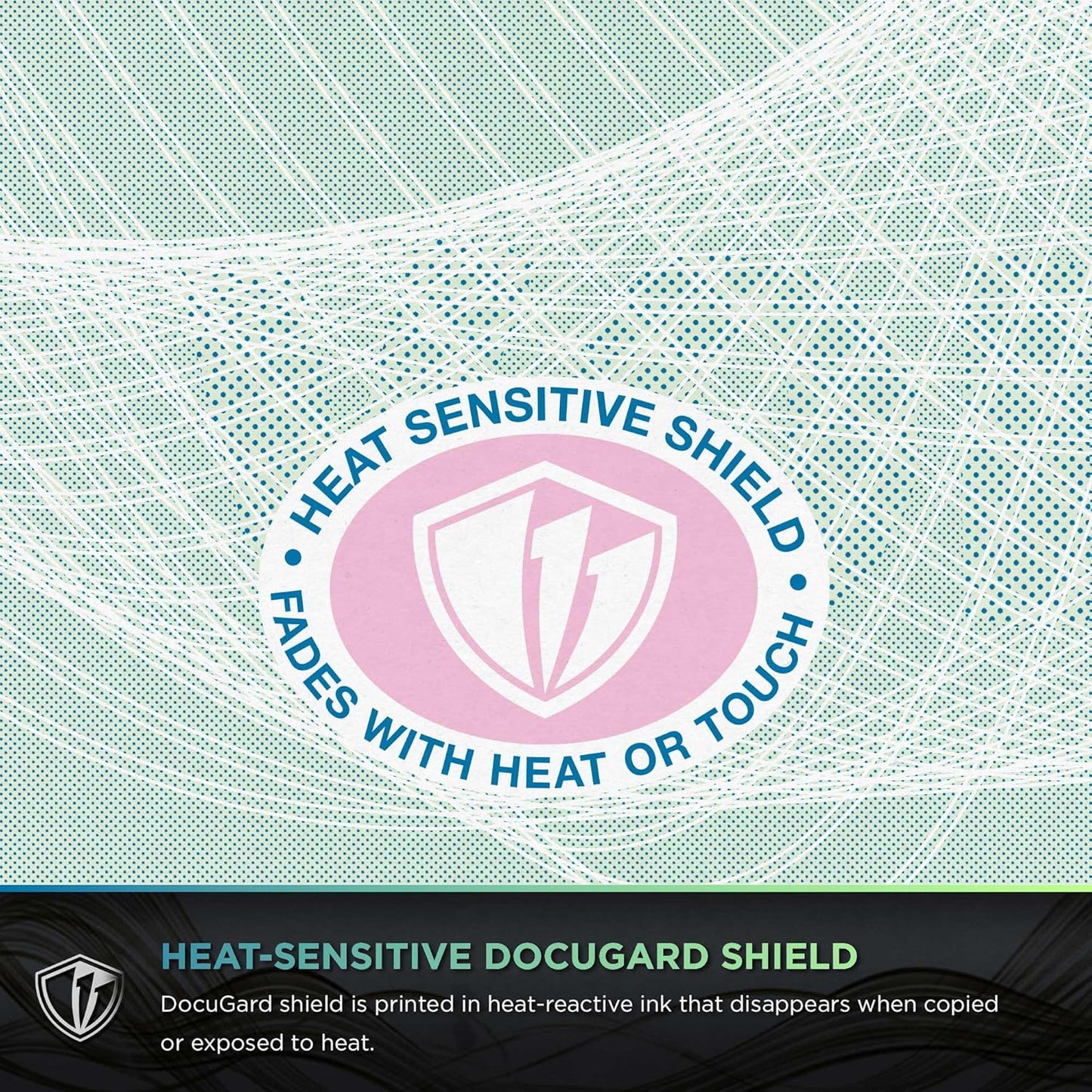 DocuGard Blue/Green Premier Prismatic Top High Security Check Paper - New - 18 Security Features - Laser/Inkjet Printer Compatible - 2500 Blank Business Checks (04570C) (2500)