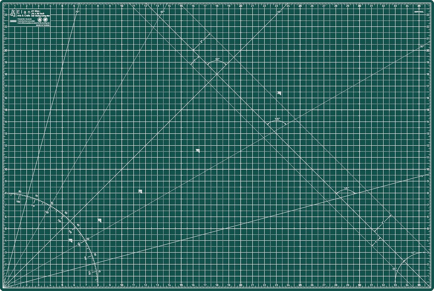 Elan Cutting Mat A1 Green, Large Self Healing Cutting Mat 24 x 36 Inch, 5-Ply Craft Board Green, Hobby Board for Crafts 24x36 Inch