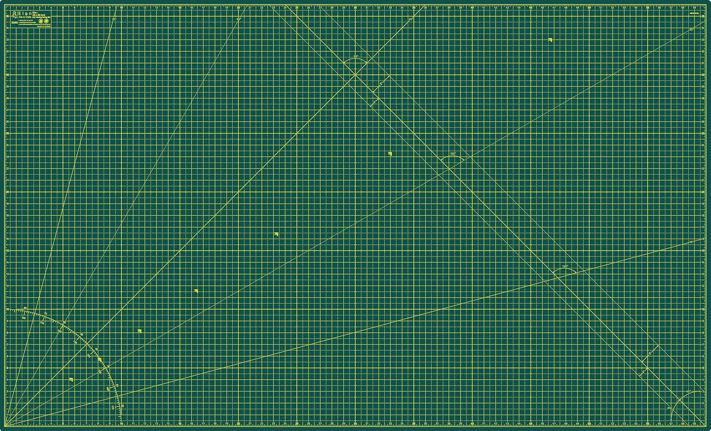 Elan Cutting Mat 36x60 Green, Extra Large Self Healing Cutting Mat 36 x 60 Inch, 5-Ply Craft Board Green, Hobby Board for Sewing and Quilting