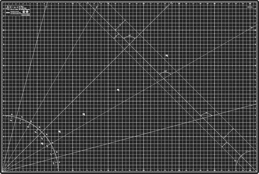 Elan Cutting Mat A1 Black & Taupe, Large Self Healing Cutting Mat 24 x 36 Inch, 5-Ply Craft Board Black, Hobby Board for Crafts 24x36 Inch