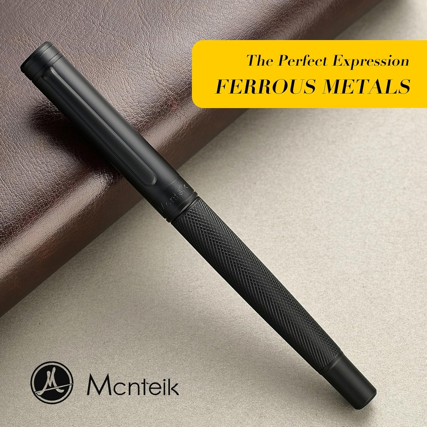 Matte Black Forest Rollerball Pen, Luxury Pen with Schmidt Black Ink Refill, Fancy Pen Gift Set for Men & Women, Business Signature, Executive, Office, Nice Fancy Designer Pens