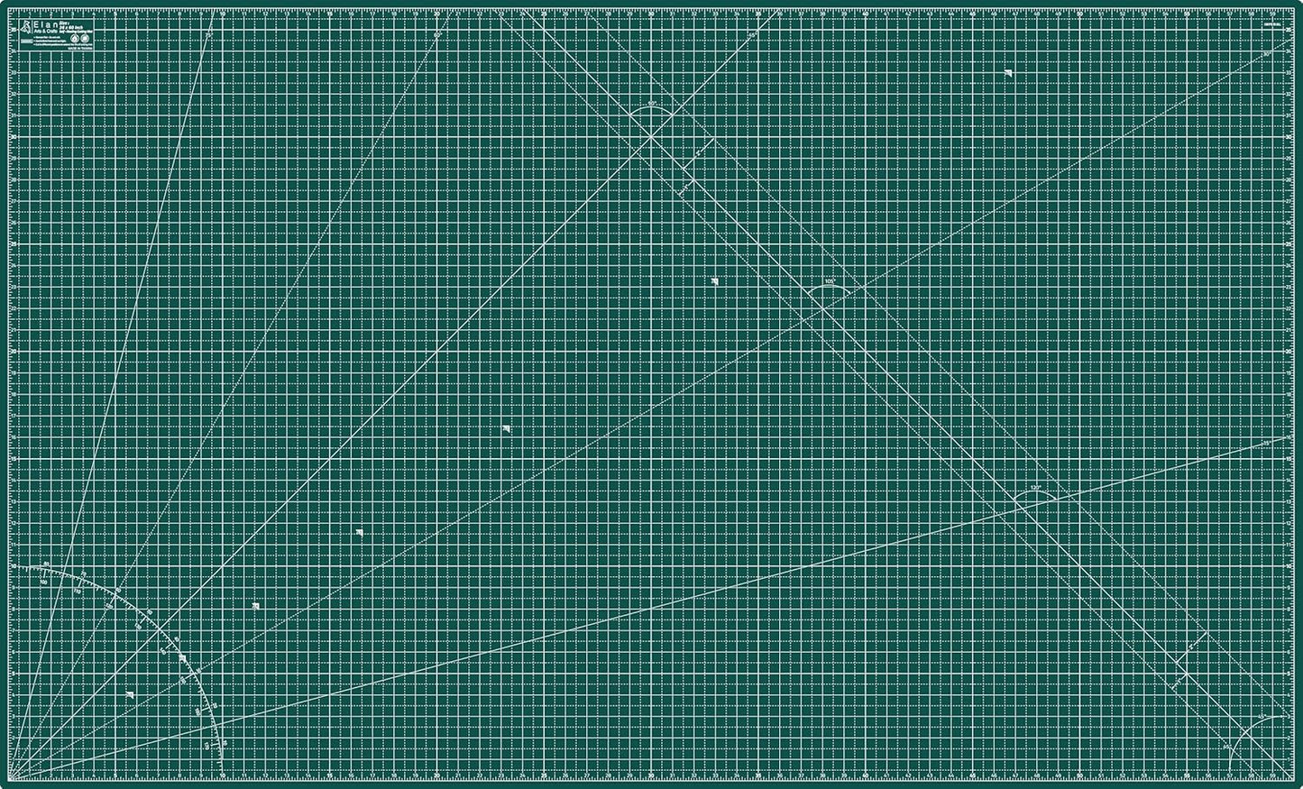 Elan Cutting Mat 36x60 Green, Extra Large Self Healing Cutting Mat 36 x 60 Inch, 5-Ply Craft Board Green, Hobby Board for Sewing and Quilting